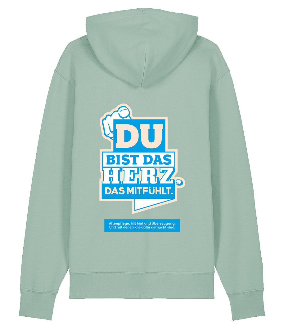 Unisex Bio Hoodie "HERZ" (Aloe)