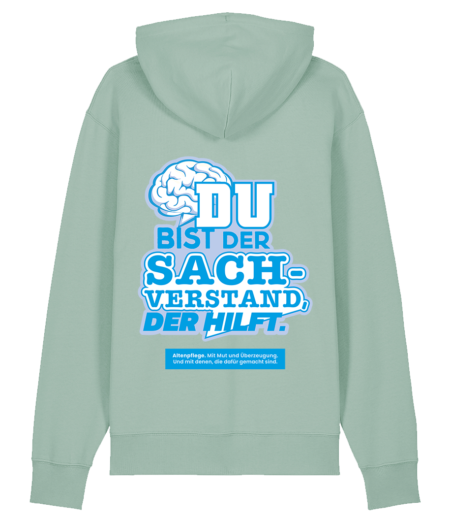 Unisex Bio Hoodie "SACHVERSTAND" (Aloe)