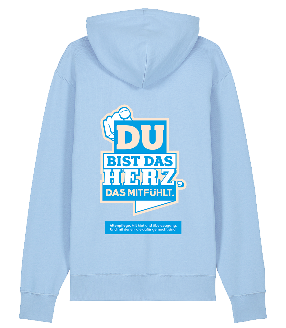 Unisex Bio Hoodie "HERZ" (Blue Soul)