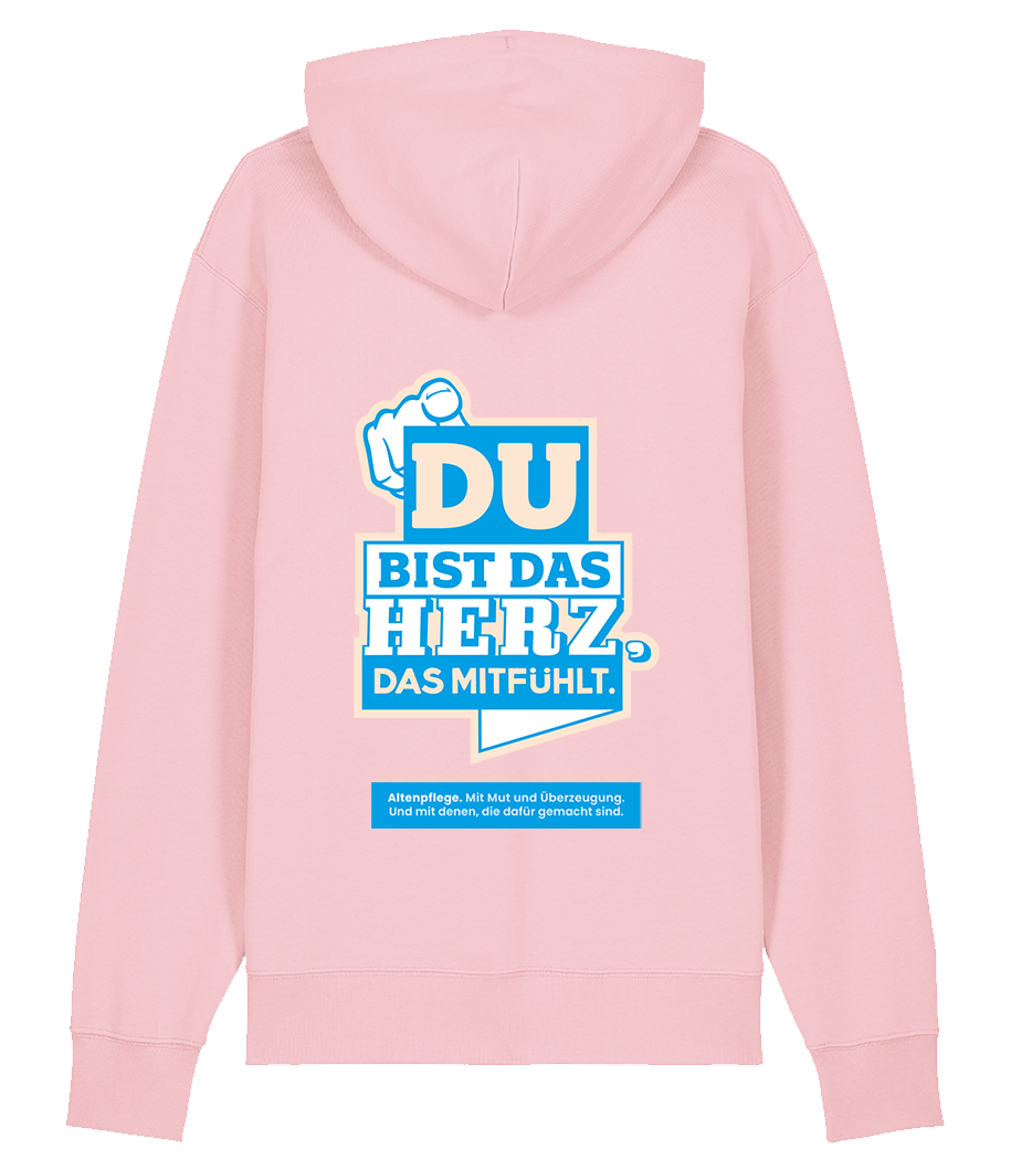 Unisex Bio Hoodie "HERZ" (Cotton Pink)