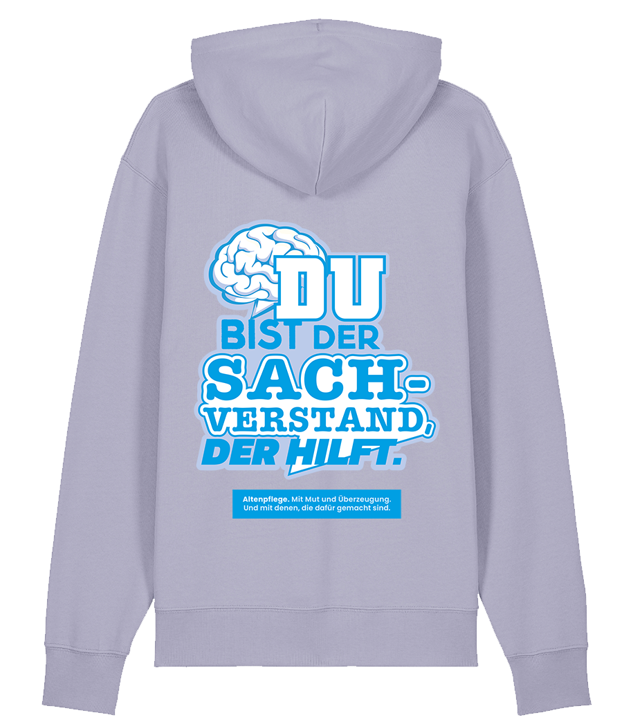 Unisex Bio Hoodie "SACHVERSTAND" (Lavender)
