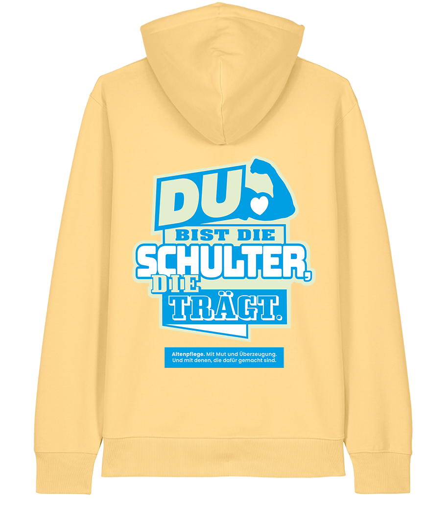 Unisex Bio Hoodie "SCHULTER" (Viva Yellow)