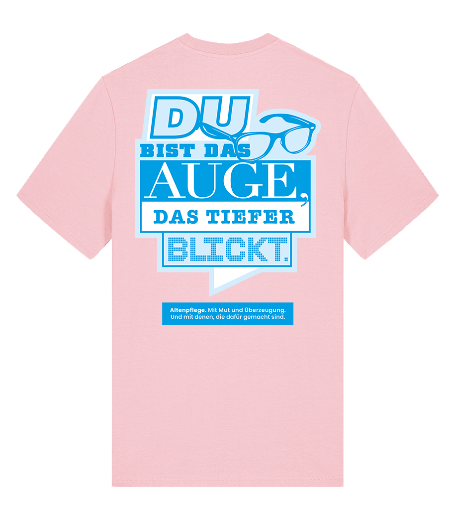 Unisex Bio T-Shirt "AUGE" (Cotton Pink)