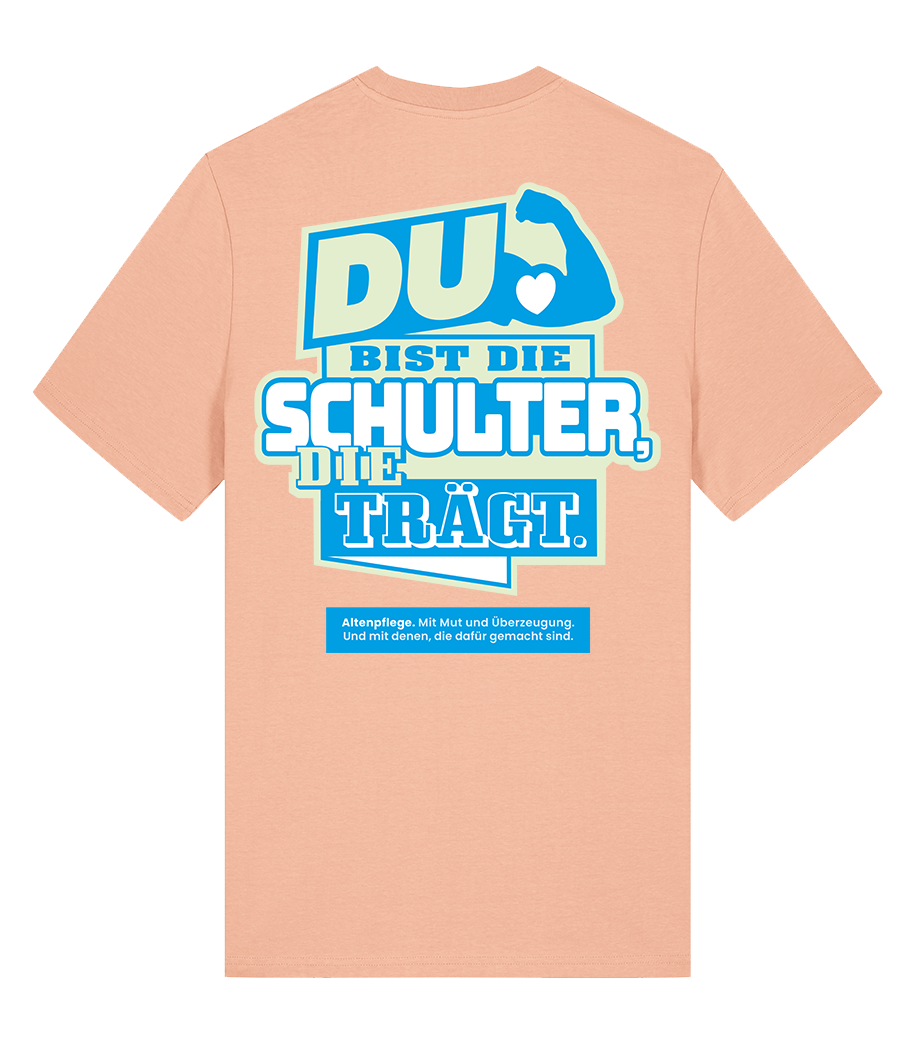 Unisex Bio T-Shirt "SCHULTER" (Fraiche Peach)