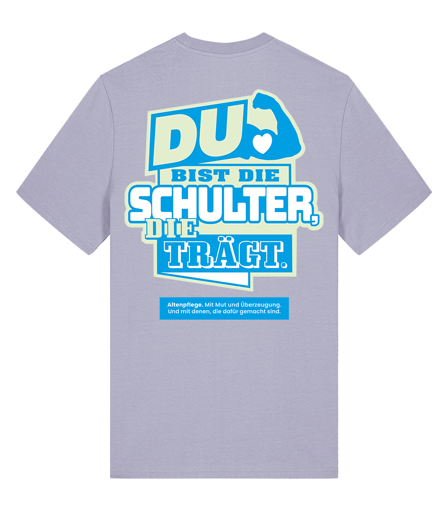 Unisex Bio T-Shirt "SCHULTER" (Lavender)
