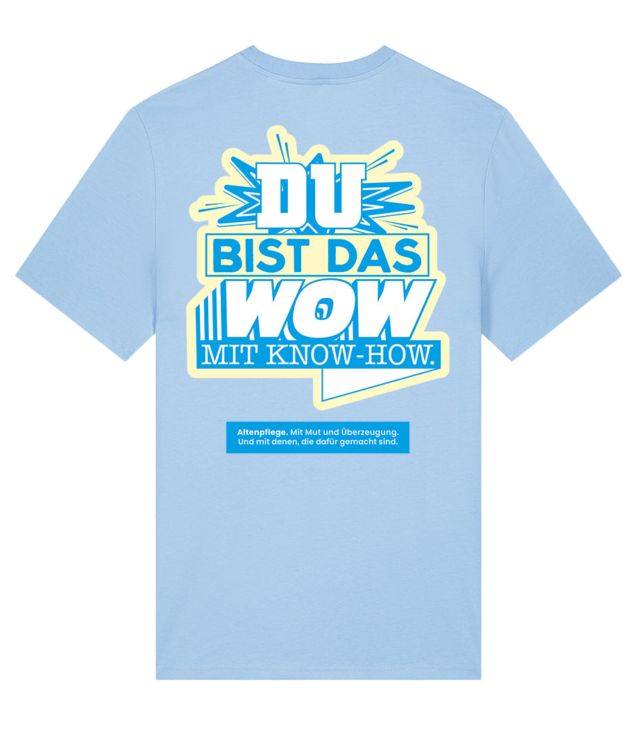 Evangelische - WOW_A_T-S Men's Crew neck T-Shirt Blue soul