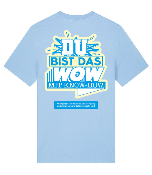 Evangelische - WOW_A_T-S Men's Crew neck T-Shirt Blue soul