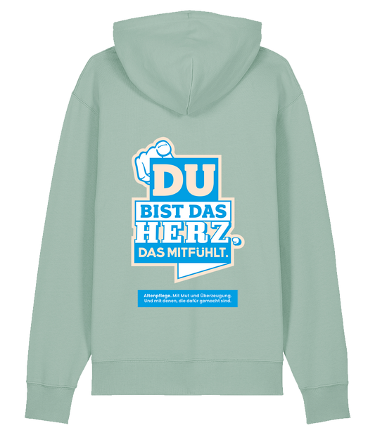 Unisex Bio Hoodie "HERZ" (Aloe)