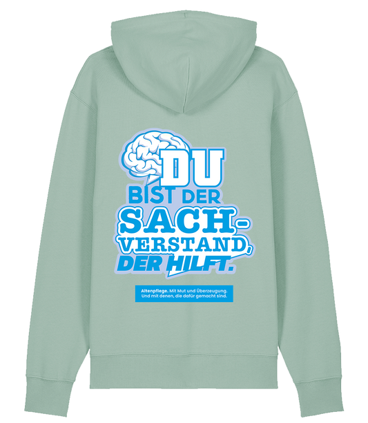 Unisex Bio Hoodie "SACHVERSTAND" (Aloe)