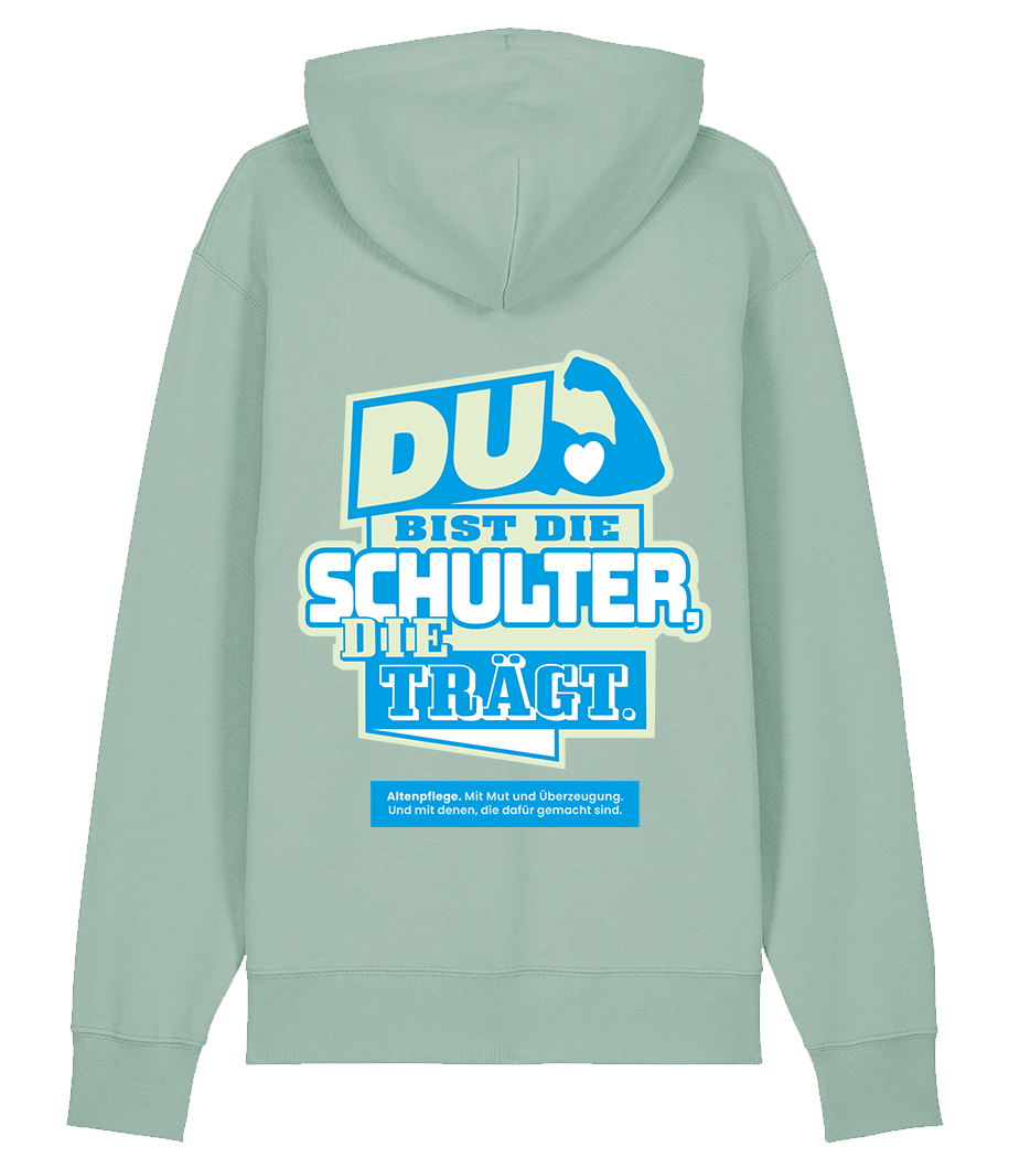 Unisex Bio Hoodie "SCHULTER" (Aloe)
