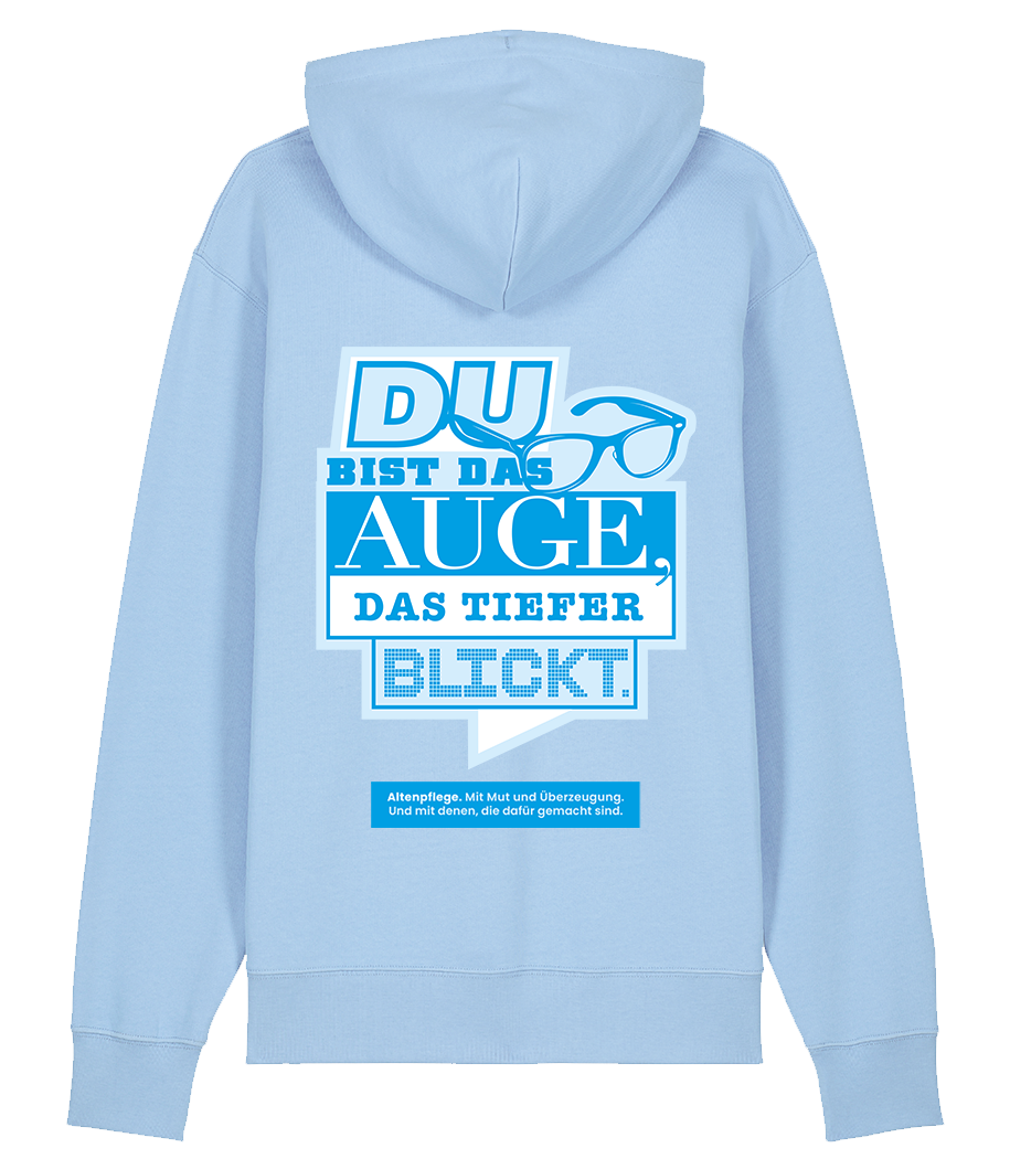 Unisex Bio Hoodie "AUGE" (Blue Soul)