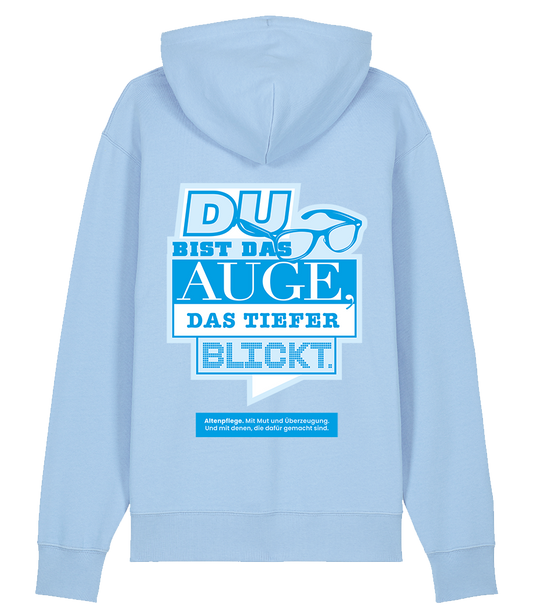 Unisex Bio Hoodie "AUGE" (Blue Soul)