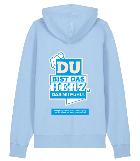 Unisex Bio Hoodie "HERZ" (Blue Soul)