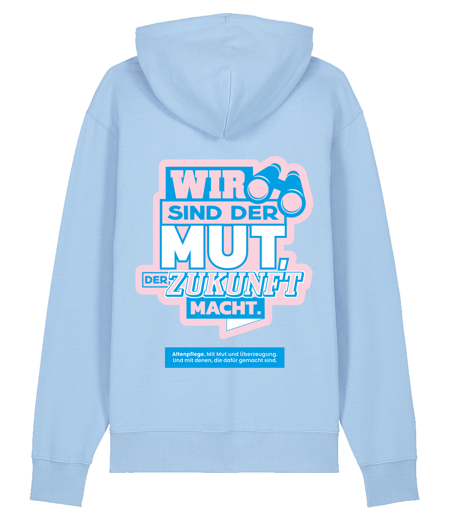 Unisex Bio Hoodie "MUT" (Blue Soul)