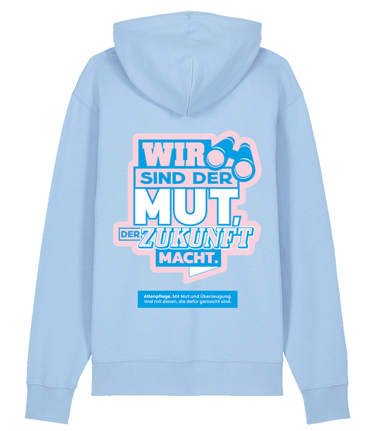 Unisex Bio Hoodie "MUT" (Blue Soul)