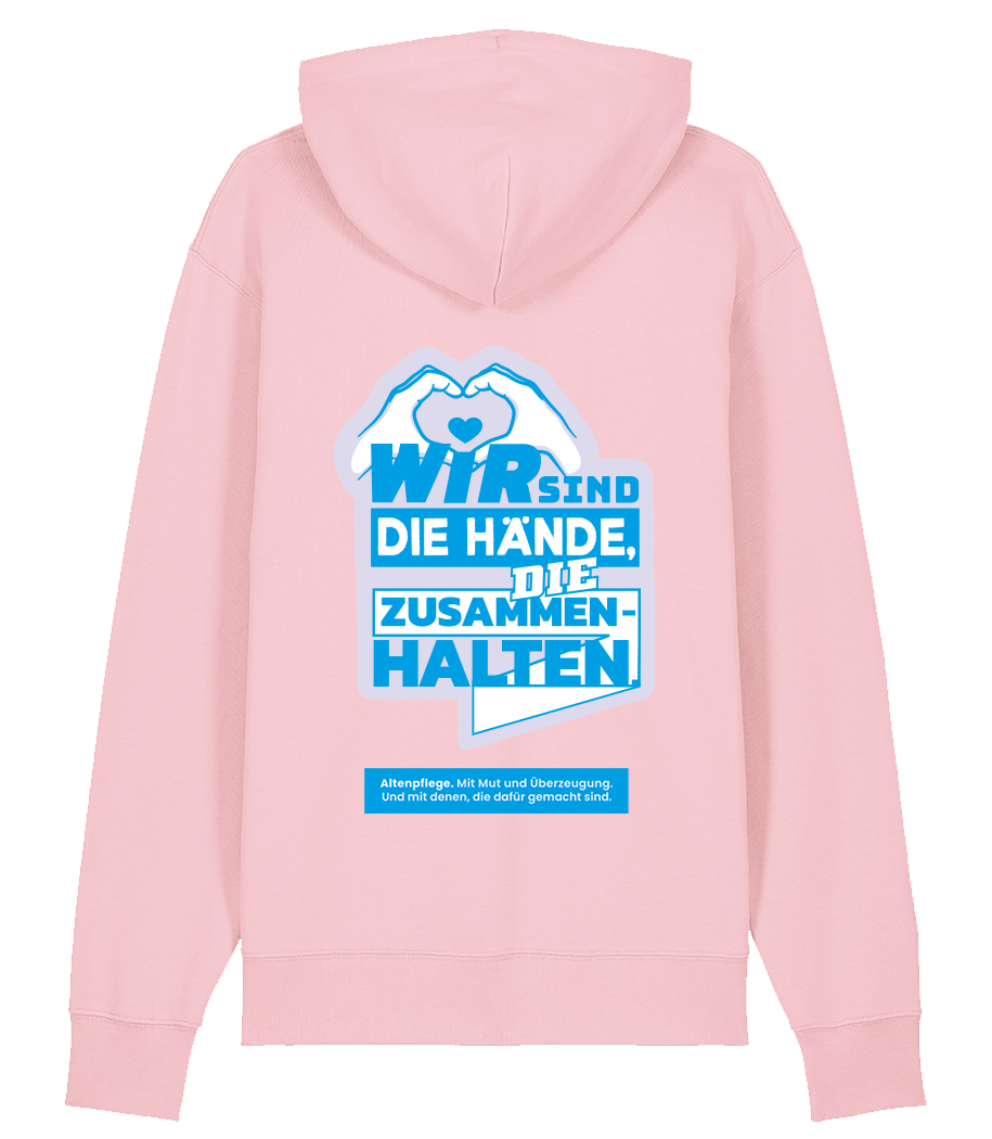 Unisex Bio Hoodie "HÄNDE" (Cotton Pink)