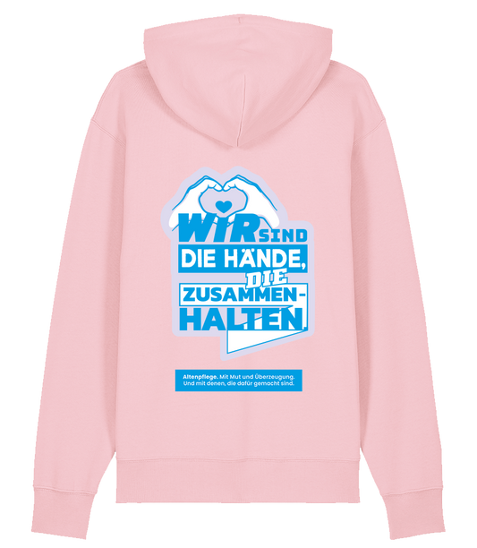Unisex Bio Hoodie "HÄNDE" (Cotton Pink)