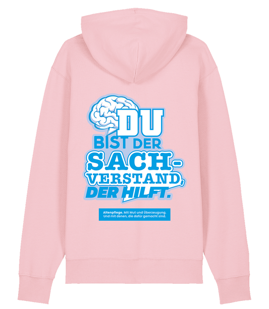Unisex Bio Hoodie "SACHVERSTAND" (Cotton Pink)