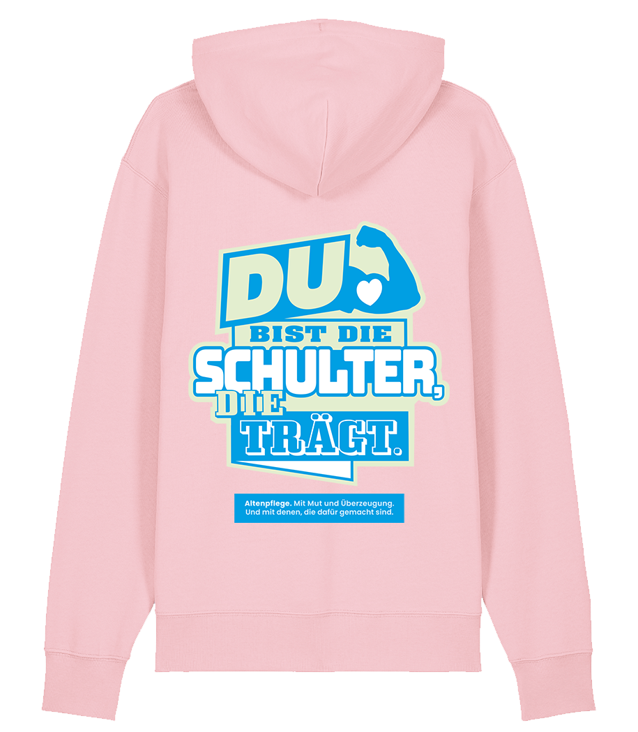 Unisex Bio Hoodie "SCHULTER" (Cotton Pink)