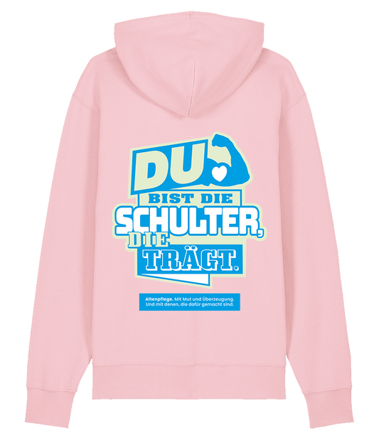 Unisex Bio Hoodie "SCHULTER" (Cotton Pink)