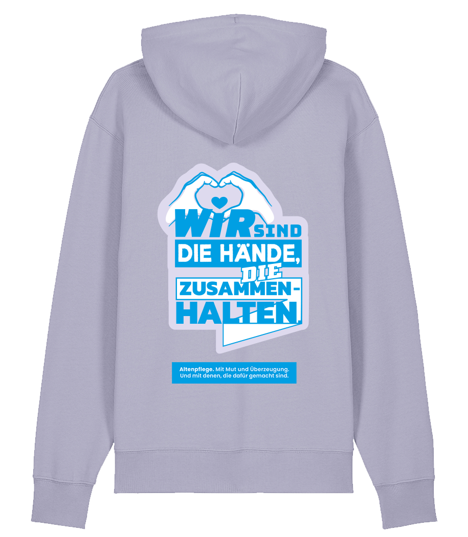 Unisex Bio Hoodie "HÄNDE" (Lavender)