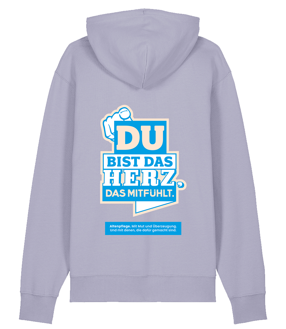 Unisex Bio Hoodie "HERZ" (Lavender)
