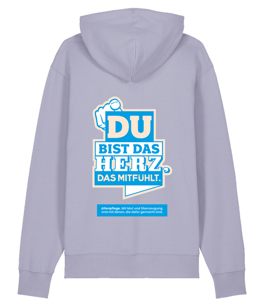 Unisex Bio Hoodie "HERZ" (Lavender)
