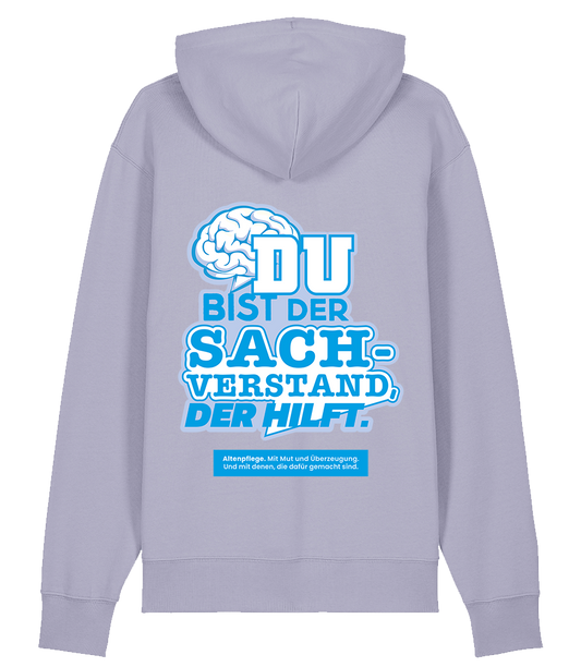 Unisex Bio Hoodie "SACHVERSTAND" (Lavender)