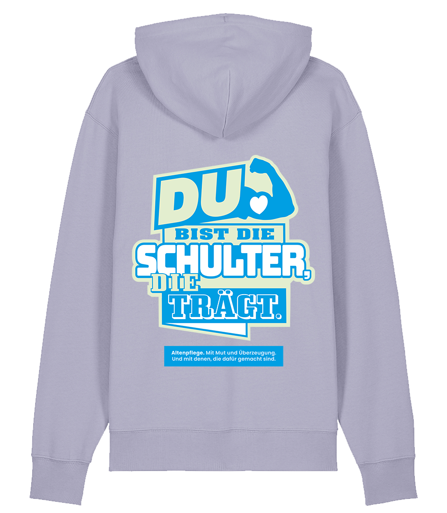 Unisex Bio Hoodie "SCHULTER" (Lavender)