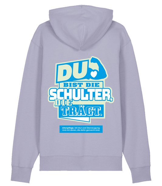Unisex Bio Hoodie "SCHULTER" (Lavender)