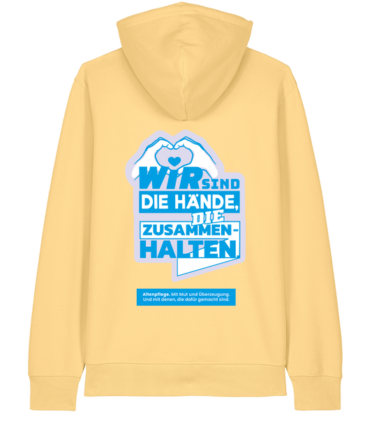 Unisex Bio Hoodie "HÄNDE" (Viva Yellow)