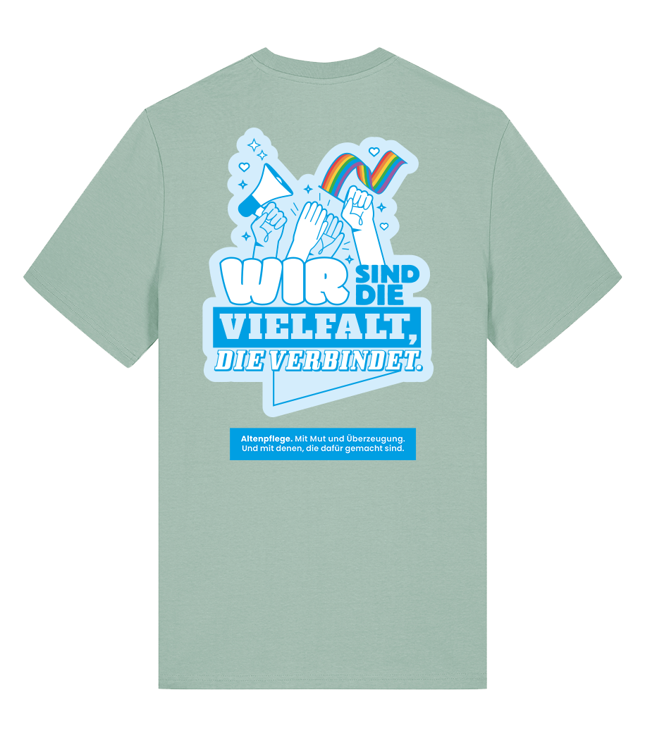 Unisex Bio T-Shirt "VIELFALT" (Aloe)