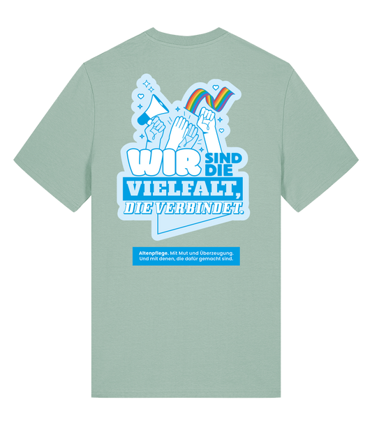Unisex Bio T-Shirt "VIELFALT" (Aloe)