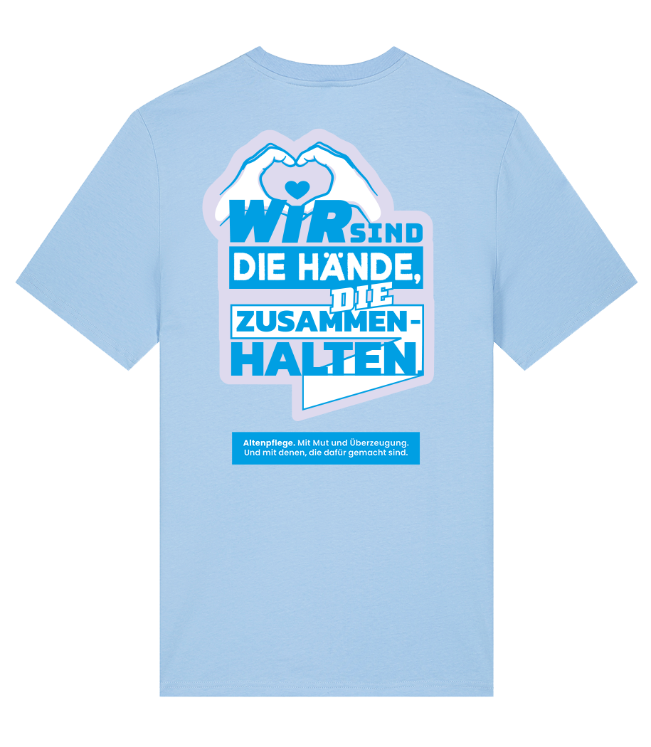 Unisex Bio T-Shirt "HÄNDE" (Blue Soul)