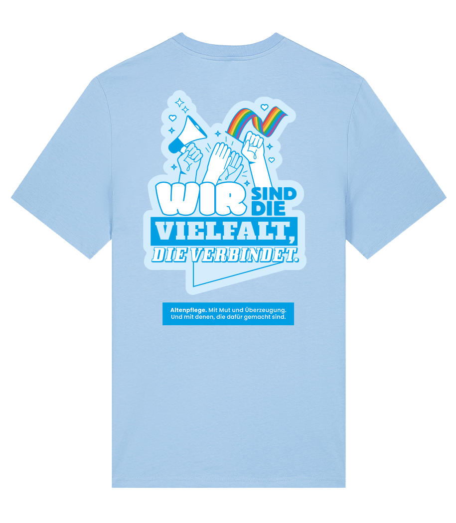 Unisex Bio T-Shirt "VIELFALT" (Blue Soul)