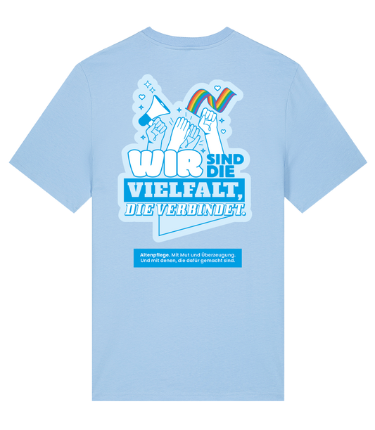 Unisex Bio T-Shirt "VIELFALT" (Blue Soul)