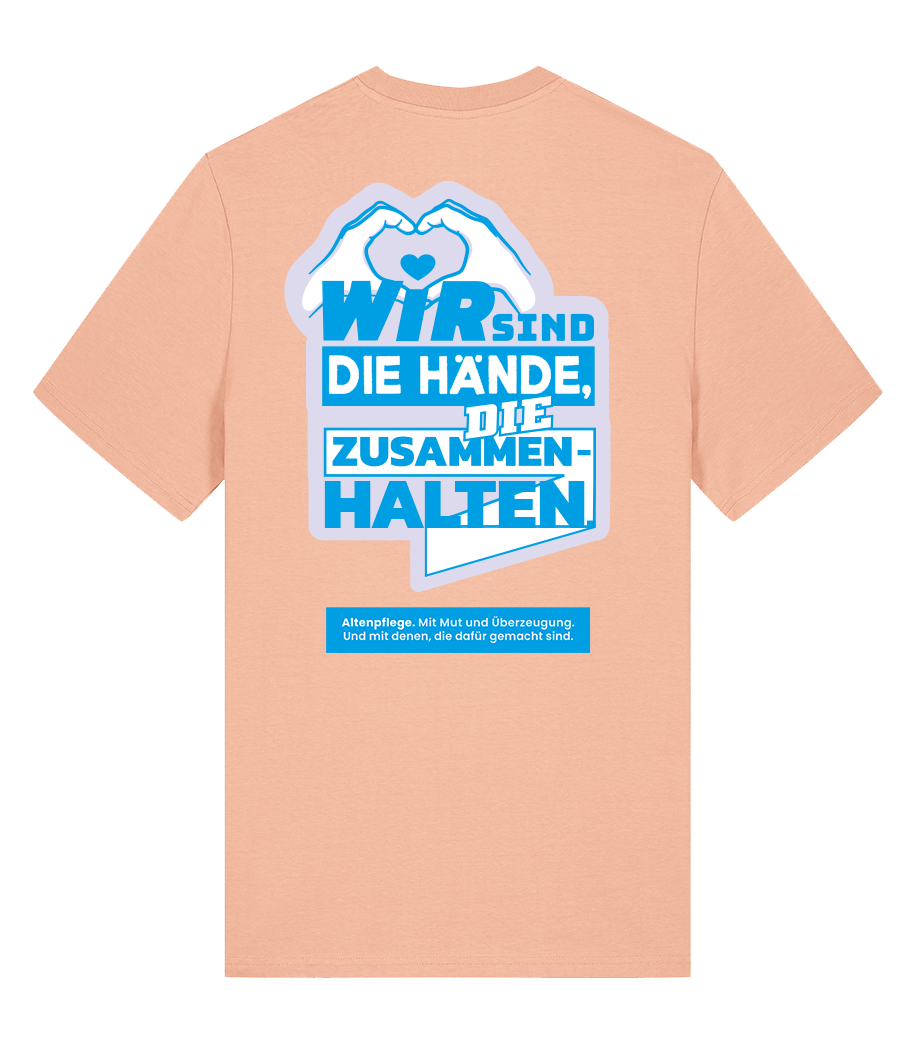 Unisex Bio T-Shirt "HÄNDE" (Fraiche Peach)