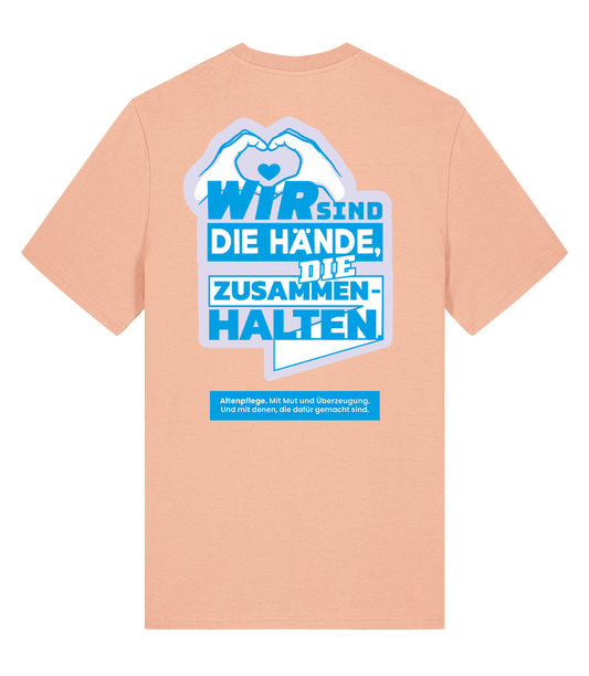 Unisex Bio T-Shirt "HÄNDE" (Fraiche Peach)
