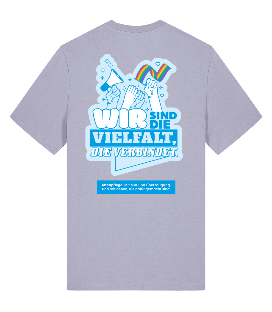 Unisex Bio T-Shirt "VIELFALT" (Lavender)