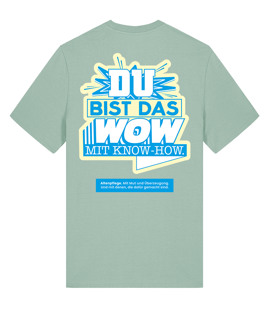 Unisex Bio T-Shirt "WOW" (Aloe)