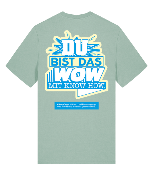 Unisex Bio T-Shirt "WOW" (Aloe)
