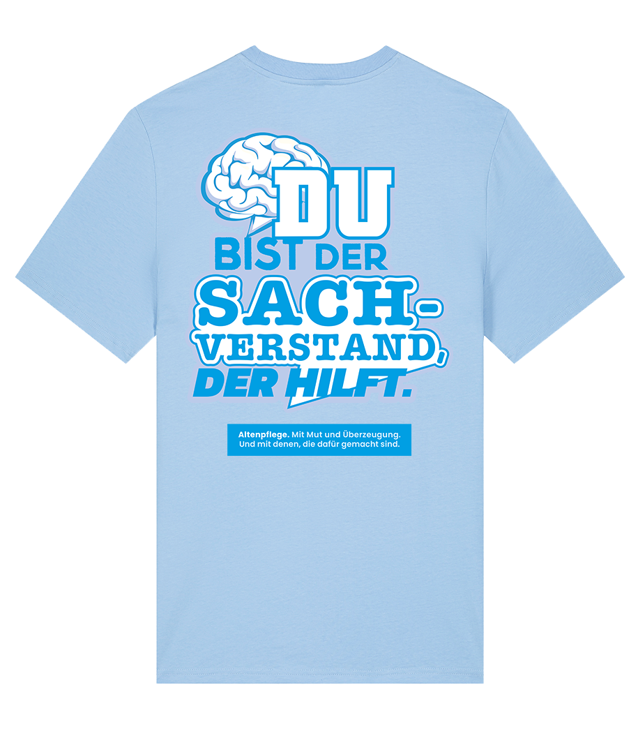 Unisex Bio T-Shirt "SACHVERSTAND" (Blue Soul)