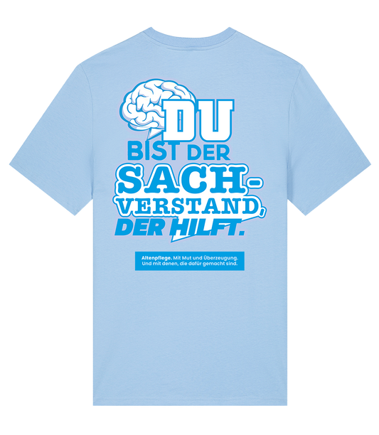 Unisex Bio T-Shirt "SACHVERSTAND" (Blue Soul)