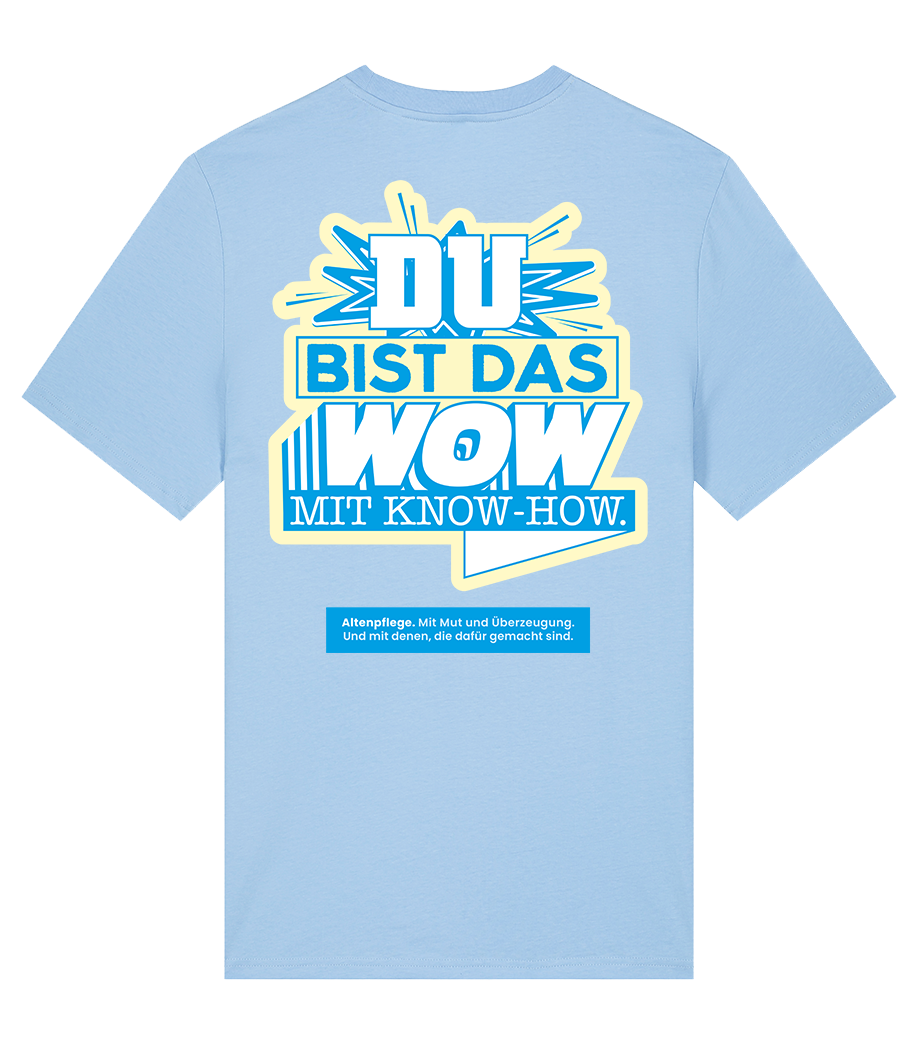 Unisex Bio T-Shirt "WOW" (Blue Soul)