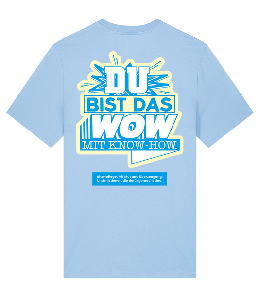 Unisex Bio T-Shirt "WOW" (Blue Soul)
