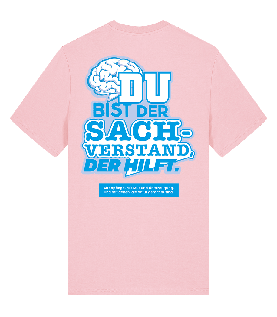 Unisex Bio T-Shirt "SACHVERSTAND" (Cotton Pink)