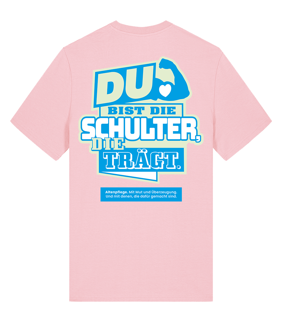 Unisex Bio T-Shirt "SCHULTER" (Cotton Pink)