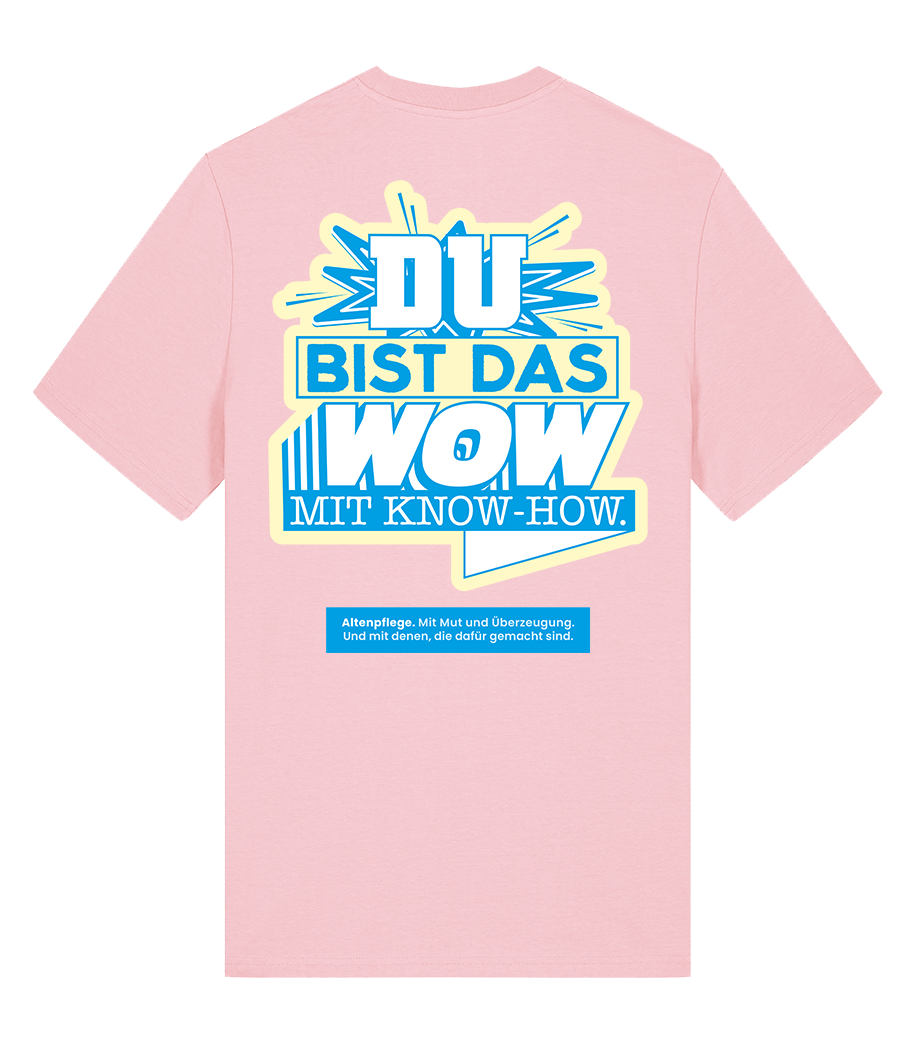 Unisex Bio T-Shirt "WOW" (Cotton Pink)