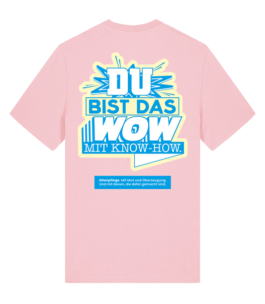 Unisex Bio T-Shirt "WOW" (Cotton Pink)