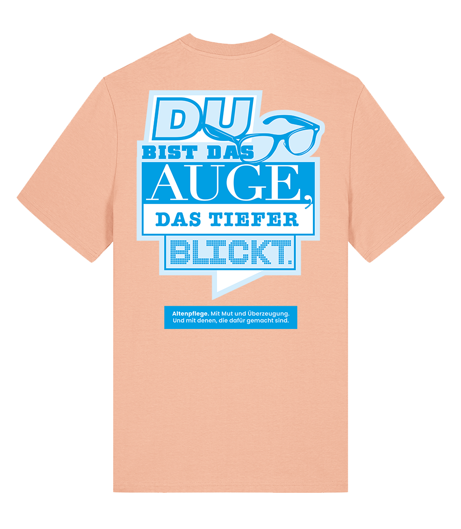 Unisex Bio T-Shirt "AUGE" (Fraiche Peach)